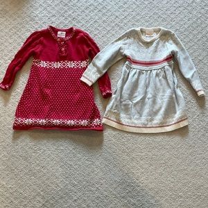 Lot of 2 Hanna Andersson sweater dresses size 100